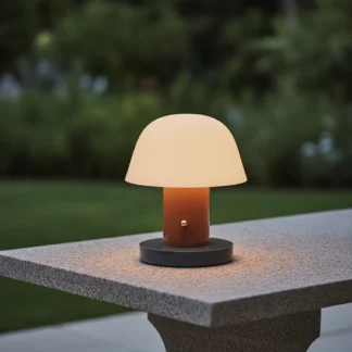 Lampe champignon sans fil rechargeable, nomade dôme extérieur LED — LUMZA