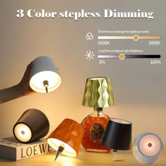 Lampe sans fil LUMZA — bouteille de vin · rechargeable design